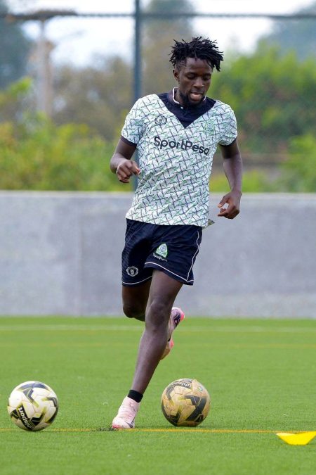 Austin Odhiambo during a training session at Gor Mahia